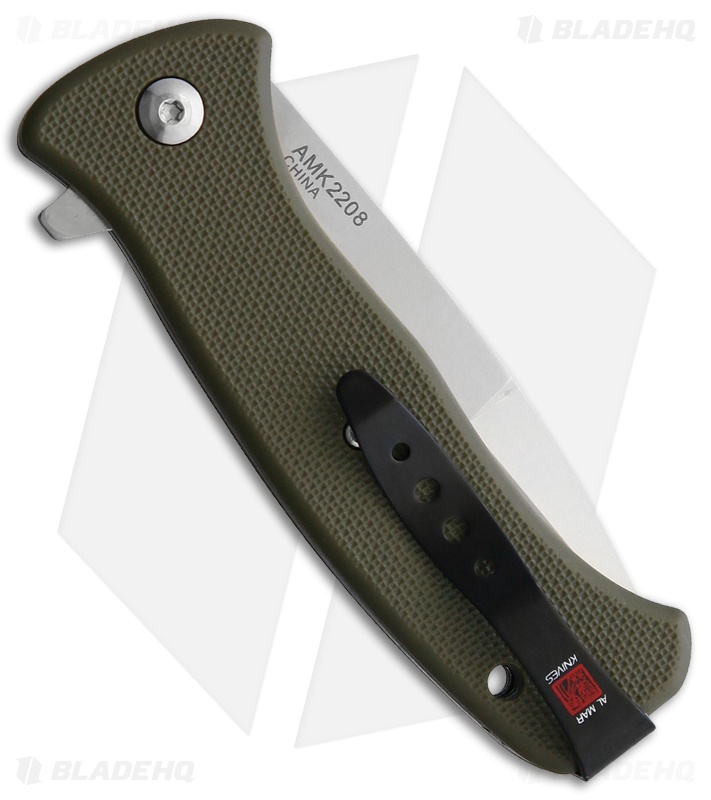 Al Mar Mini SERE 2020 Spring Assisted Knife OD Green GFN (3" Satin)
