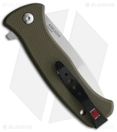 Al Mar Mini SERE 2020 Spring Assisted Knife OD Green GFN (3" Satin)