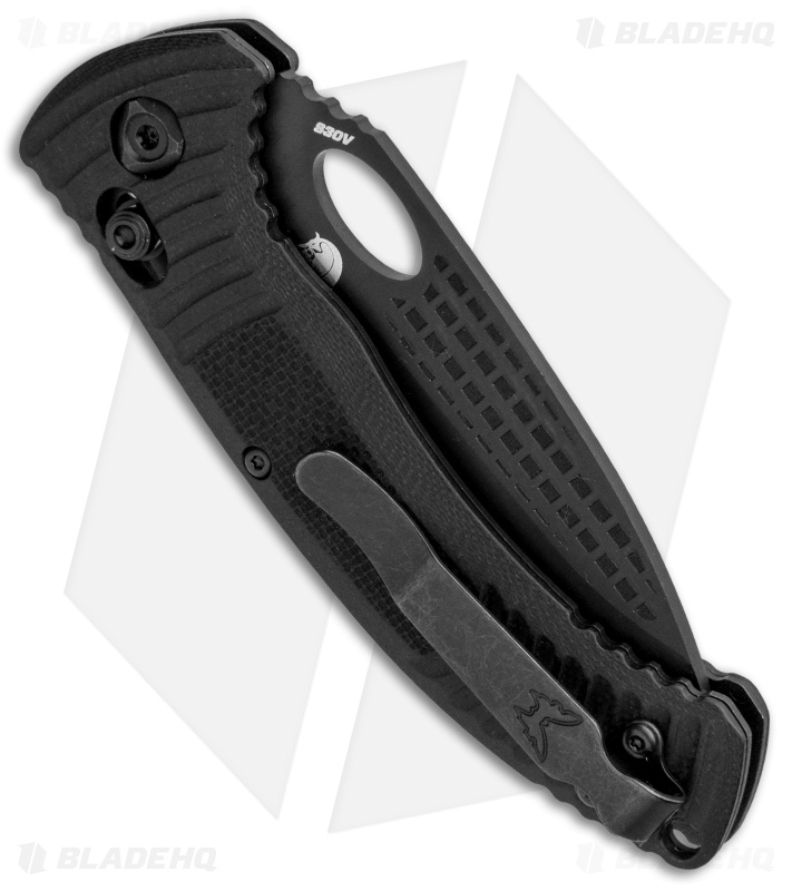 Benchmade Aileron AXIS Lock Knife Black G-10 (3.45" Black Serr) 737SBK