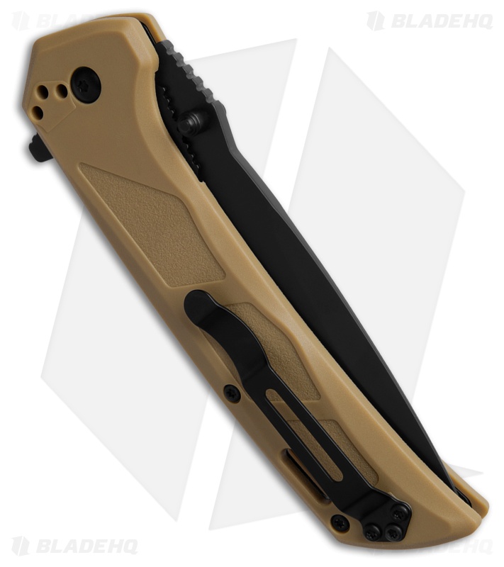 Blackhawk! Bunker Buster Liner Lock Knife Tan Zytel Black D2