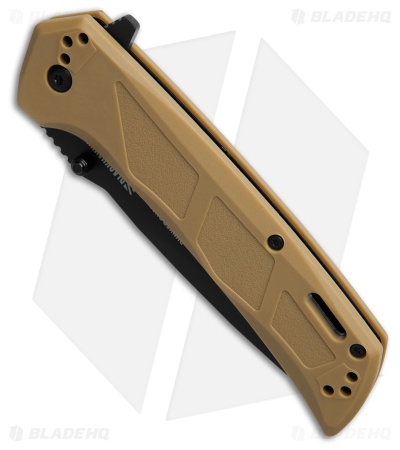 Blackhawk Bunker Buster Liner Lock Knife Tan Zytel (4.25" Black Serr) BHBB411TN