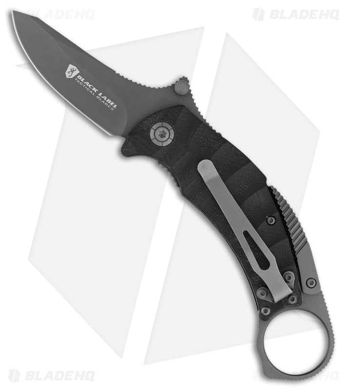 Browning Black Label Vanquish Liner Lock Knife SNAG Black (2.75" Gray ) 320176BL