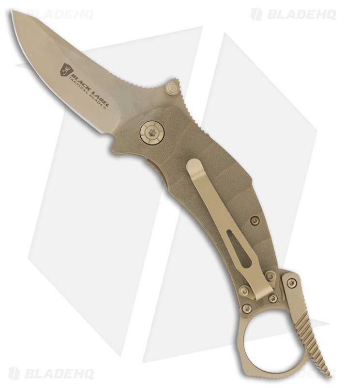 Browning Black Label Vanquish Liner Lock Knife SNAG (2.75" Tan) 320182BL