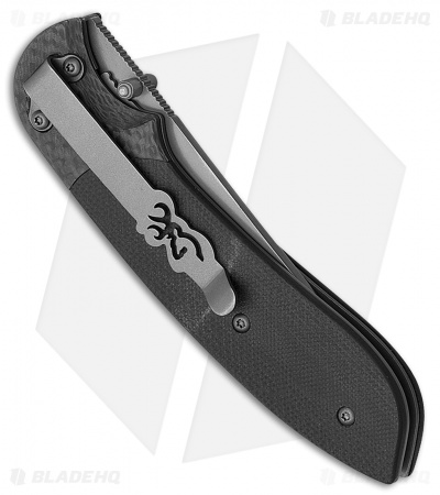 Browning Vortex Bird & Trout Liner Lock Knife Black G-10 (3.375" Gray) 3227531 