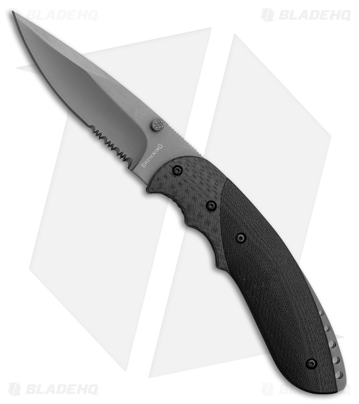 Browning Vortex Liner Lock Knife Black G10 (3.375" Gray) 3227530