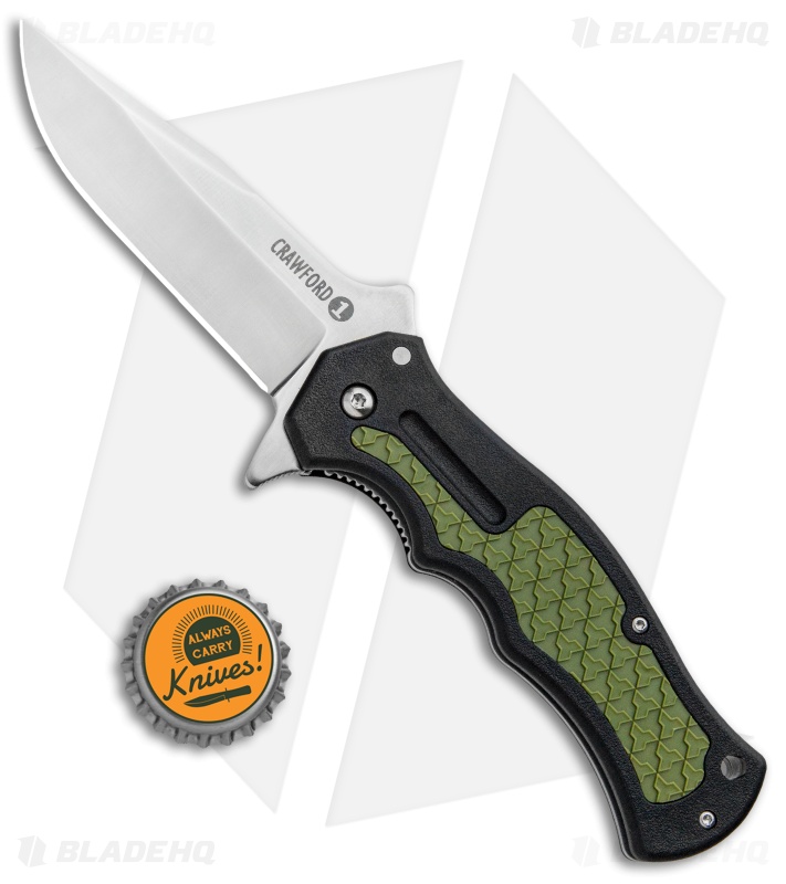 Cold Steel Crawford Model 1 Liner Lock Knife OD Green/Black Zy-Ex (3.6" Satin) 