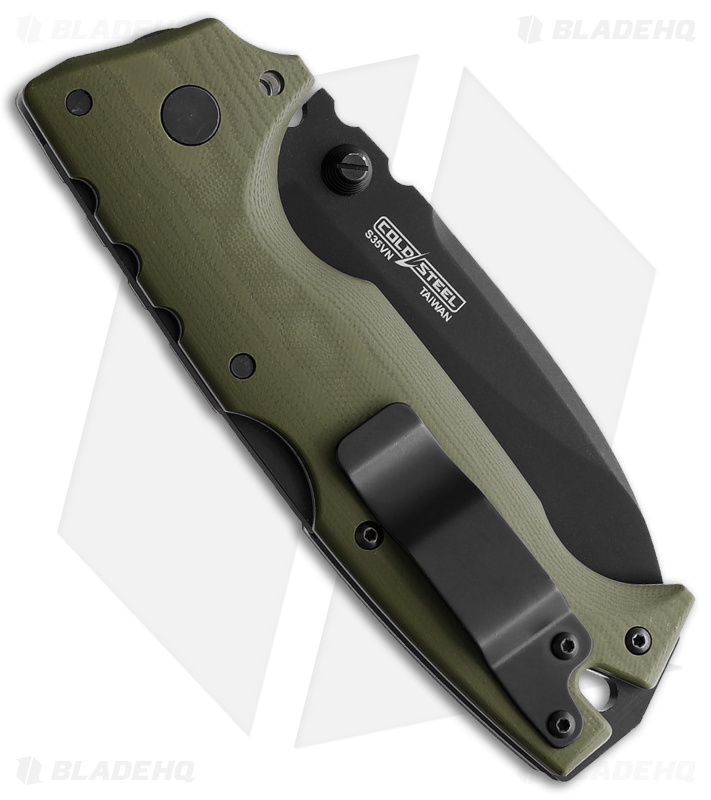 Cold Steel Demko AD-10 Tri-Ad Lock Knife OD Green G-10 (3.5" Black) 28DDODBK