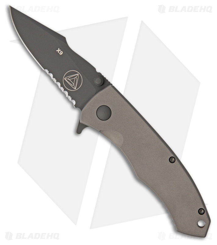 Combative Edge X9 Frame Lock Knife Gray Titanium (3.25
