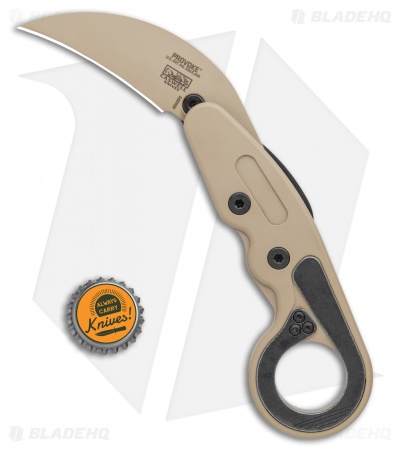 CRKT Provoke Kinematic Morphing Karambit Folding Knife (2.4" Desert Sand) 