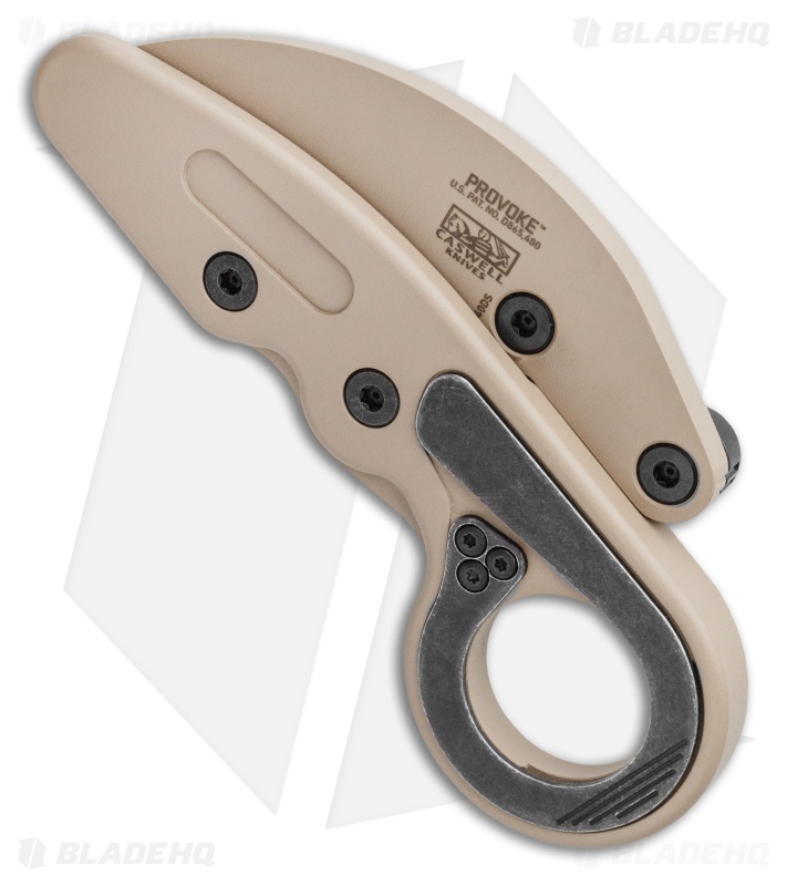 CRKT Provoke Kinematic Morphing Karambit Folding Knife (2.4" Desert Sand) 