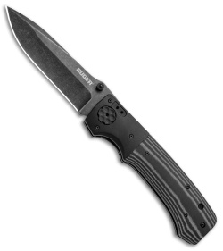 CRKT Ruger Knives All-Cylinders +P Liner Lock Knife G-10 (5" Black SW) R2003K