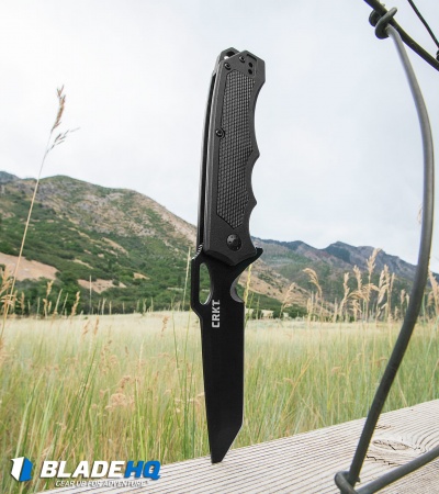CRKT Septimo "Forged By War" Liner Lock Knife Black (3.62" Black) 7050