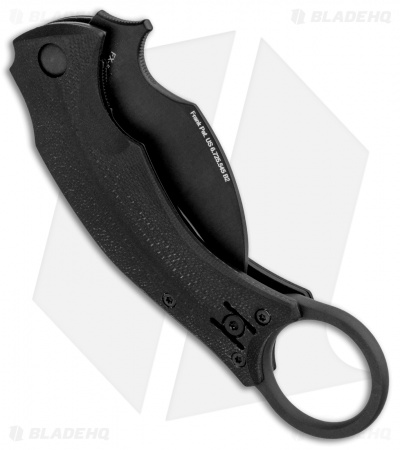 Fox Knives Bastinelli Black Bird Karambit Knife Black G-10 (2.5" Black) FX-591