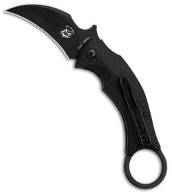 Fox Knives Bastinelli Black Bird Karambit Knife Black G-10 (2.5&quot; Black) FX-591 | 95345