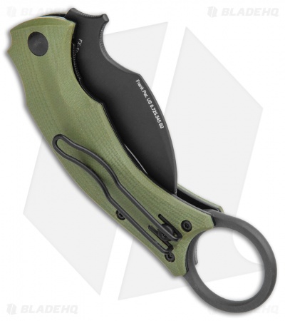 Fox Knives Bastinelli Black Bird Karambit Knife OD G-10 (2.5" Black) FX-591 OD