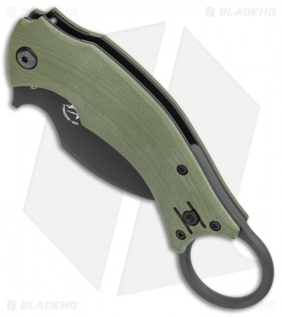 Fox Knives Bastinelli Black Bird Karambit Knife OD G-10 (2.5" Black) FX-591 OD