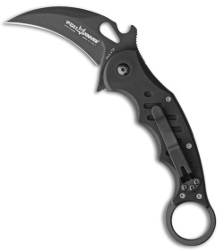 Fox Knives Karambit Folder Knife Black Aluminum (3.2&quot; Black) | 57476