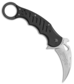 Fox Knives Karambit Folder Knife Black Aluminum (3.2&quot; Stonewash) FX-478SW | 57477