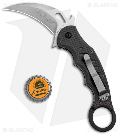 Fox Knives Karambit Folder Knife Black G-10 (3.1" Stonewash) 479 SW