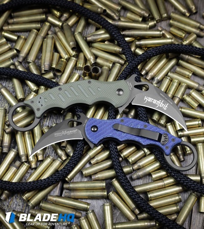【2本セット】（金額見直しました）AXFORCE90 / DM &TM Fox Knives Karambit Folder Knife OD Green G-10 (3.1