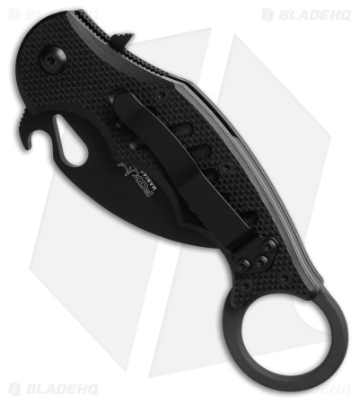 Fox Knives Karambit Folding Knife Black G-10 (2.5" Black PVD)