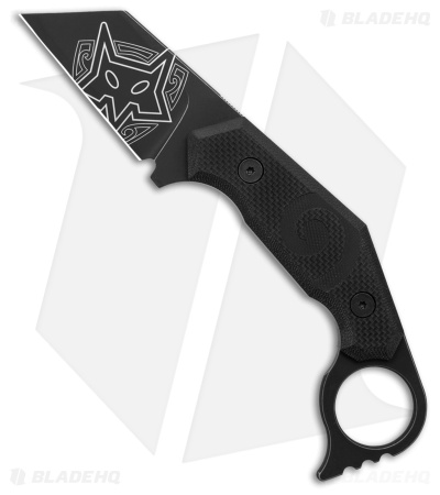 Fox Knives Toa Fixed Blade Knife Black G-10 (2.95" Black Stonewash) FX652