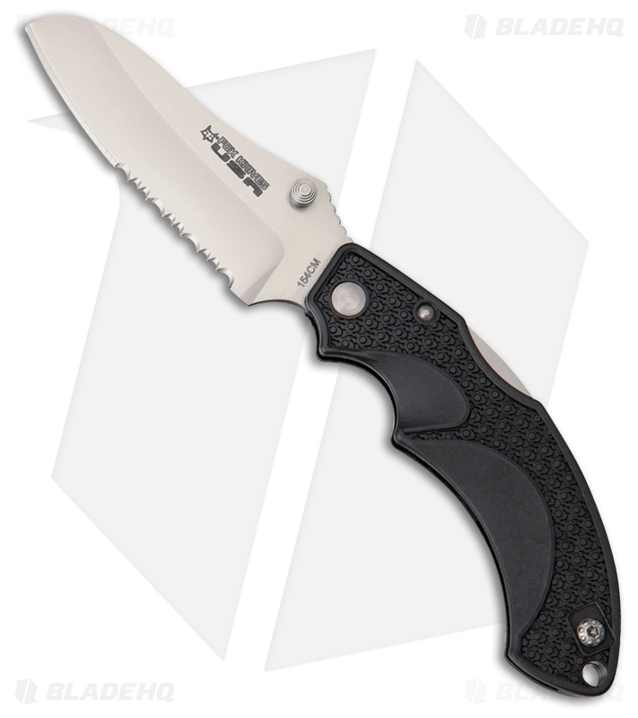 Fox Knives USA Vitale Lock Back Knife Black FRN (3.5" Satin Serr