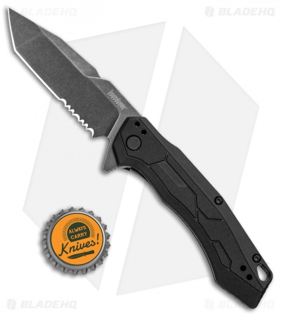 Kershaw Analyst Tanto Assisted Opening Knife Black FRN (3.25" BlackWash Serr) 