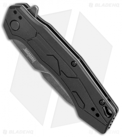 Kershaw Analyst Tanto Assisted Opening Knife Black FRN (3.25" BlackWash Serr) 