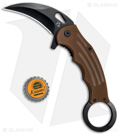 Mantis Karambit Spring Assisted Knife Coyote Brown G-10 (2.75" Black)