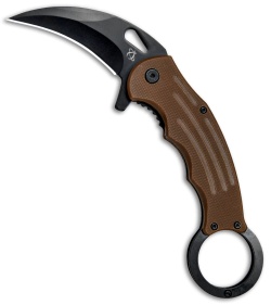 Mantis Karambit Spring Assisted Knife Coyote Brown G-10 (2.75" Black)