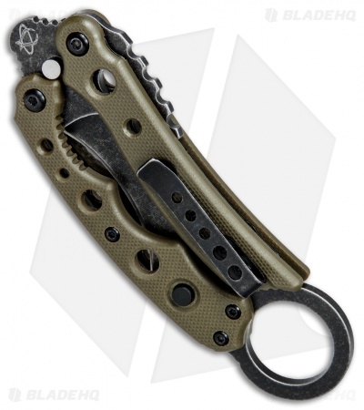 Mantis Vuja De Balisong Karambit Crossover Knife Desert Tan G-10 (2" Black SW)