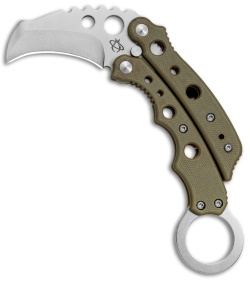 Mantis Vuja De Balisong Karambit Crossover Knife Desert Tan G-10 (2&quot; Satin) | 66316