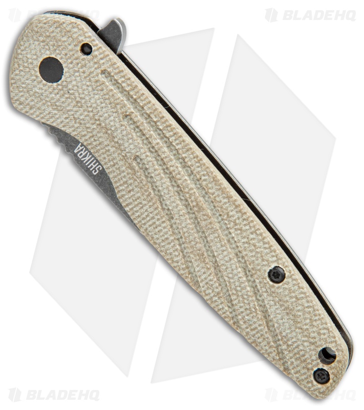Ontario Knife Company Shikra Frame Lock Knife Tan - Blade HQ