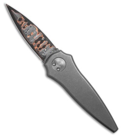 Paragon Warlock Folding Knife Ti Sorcerers Grind (3.9" Baker Forge Raindrop Dam)