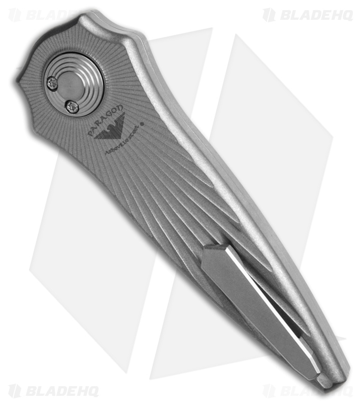 Paragon Warlock Folding Knife Star Burst Ti (3.9" Baker Forge Raindrop Dam)