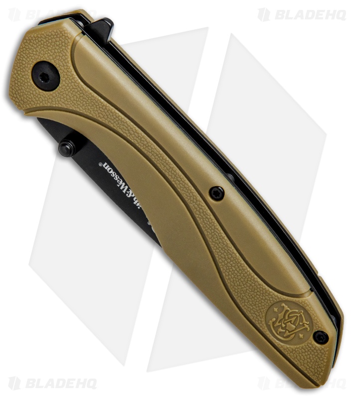 Smith & Wesson Liner Lock Folding Knife Coyote Tan (3.5" Black) 1084312