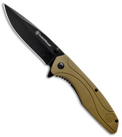 Smith & Wesson Liner Lock Folding Knife Coyote Tan (3.5" Black) 1084312