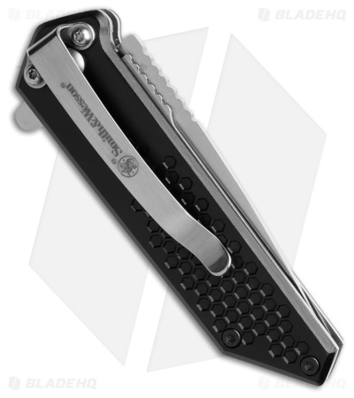 Smith & Wesson Extreme Ops Spring Assisted Tanto Knife Black Al (2.5" Satin)