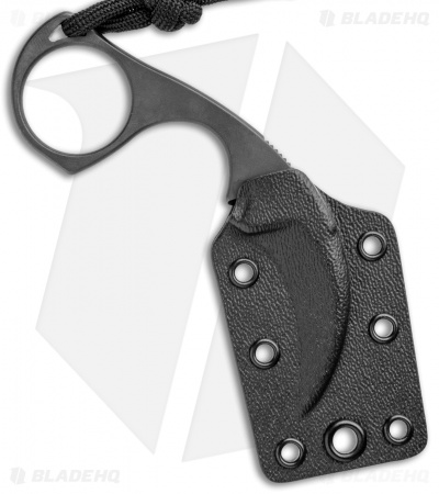 Bastinelli Diagnostic Karambit Fixed Blade Neck Knife Black (1.5" Black)