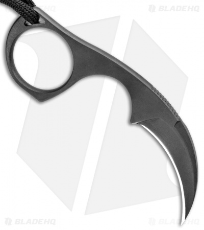 Bastinelli Diagnostic Karambit Fixed Blade Neck Knife Black (1.5" Black)