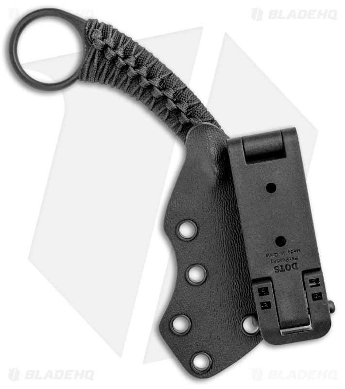 Bastinelli PiKa Picoeur Karambit Fixed Blade Knife Wrapped (1.63" Black)