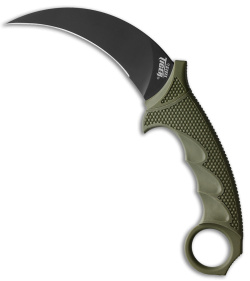 Cold Steel Karambit Steel Tiger Fixed Blade Knife OD Green (4.75&quot; Black)  | 185583