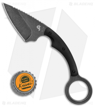 Black Fox Knives Karambit Fixed Blade Knife (2.6" Black) BF-730