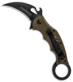 Fox Karambit Liner Lock Knife OD Green G-10 (2.5" Black) 599OD