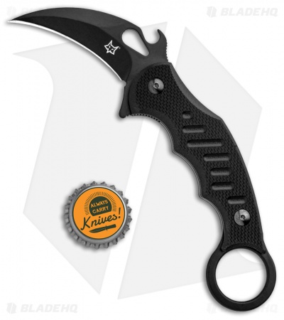 Fox Knives Karambit Fixed Blade Knife Black G-10 (2.5" Black) 598