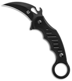 Fox Knives Karambit Fixed Blade Knife Black G-10 (2.5" Black) 598