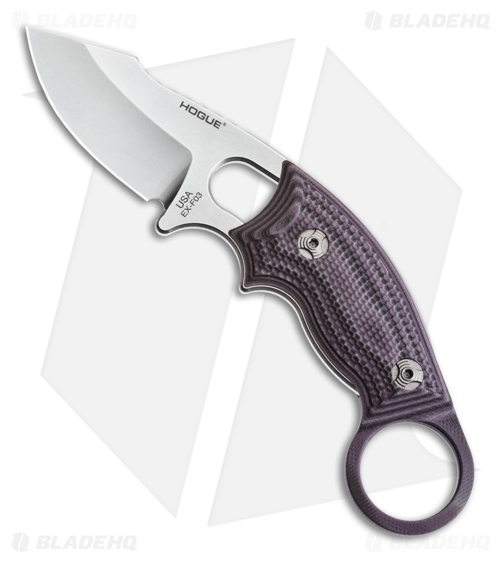 Hogue | EX-F03 Clip Point Karambit Knife | Purple G-Mascus | Blade HQ