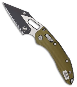 Microtech Stitch Ram-Lok Knife OD Green Aluminum (3.75" Two-Tone Serr)