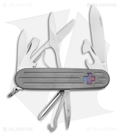 Daily Customs 91.3 Cross Inlay DSC Fluted Titanium (2.75" Satin)